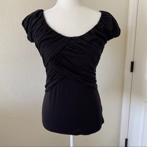 Anthropologie Deletta Draped Tee Black